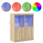 Aparador de madera de ingeniería roble sonoma 81x37x100 cm de , Taquillas y armarios de almacenamiento - Ref: Foro24-3318619,...