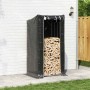 Leñero con protector de lluvia 100x80x200 cm acero galvanizado von , Brennholztaschen und -halter - Ref: Foro24-4104950, Prei...