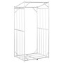 Leñero con protector de lluvia 100x80x200 cm acero galvanizado von , Brennholztaschen und -halter - Ref: Foro24-4104950, Prei...