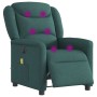 Sillón reclinable de masaje eléctrico tela verde oscuro by , Armchairs - Ref: Foro24-3303190, Price: 255,59 €, Discount: %