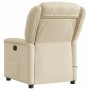 Sillón reclinable de masaje eléctrico tela color crema by , Armchairs - Ref: Foro24-3303192, Price: 257,54 €, Discount: %