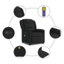 Sillón reclinable de masaje eléctrico tela negro by , Armchairs - Ref: Foro24-3303186, Price: 257,78 €, Discount: %