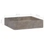 Waschbecken aus grauem Marmor 40x40x10 cm von vidaXL, Sinkt - Ref: Foro24-149170, Preis: 112,01 €, Rabatt: %