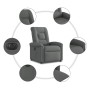 Sillón reclinable eléctrico de tela gris oscuro by , Armchairs - Ref: Foro24-3303235, Price: 237,24 €, Discount: %