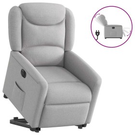 Sillón eléctrico reclinable elevable de tela gris nube by , Armchairs - Ref: Foro24-3303223, Price: 317,96 €, Discount: %