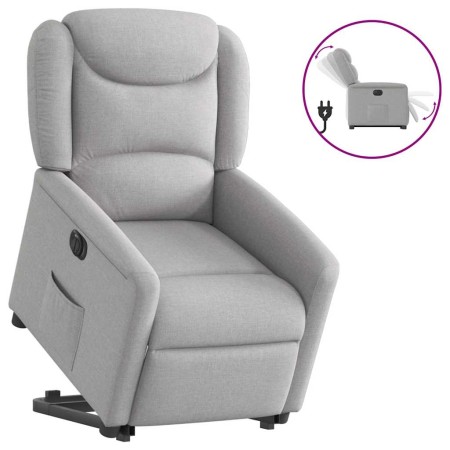 Sillón eléctrico reclinable elevable de tela gris nube by , Armchairs - Ref: Foro24-3303223, Price: 317,96 €, Discount: %