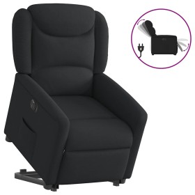 Sillón eléctrico reclinable elevable de tela negro de , Sillones - Ref: Foro24-3303216, Precio: 298,99 €, Descuento: %