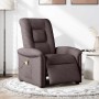 Sillón reclinable de masaje eléctrico tela marrón oscuro by , Armchairs - Ref: Foro24-3303249, Price: 256,67 €, Discount: %