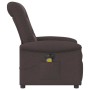 Sillón reclinable de masaje eléctrico tela marrón oscuro by , Armchairs - Ref: Foro24-3303249, Price: 256,67 €, Discount: %