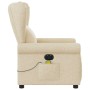Sillón reclinable de masaje eléctrico tela color crema by , Armchairs - Ref: Foro24-3303372, Price: 276,22 €, Discount: %
