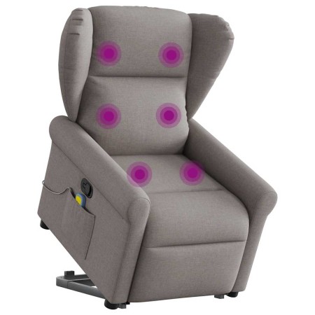 Sillón reclinable de masaje elevable tela gris taupé von , Sessel - Ref: Foro24-3303391, Preis: 294,49 €, Rabatt: %