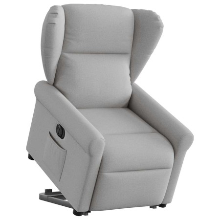 Sillón eléctrico reclinable elevable de tela gris nube by , Armchairs - Ref: Foro24-3303403, Price: 321,65 €, Discount: %