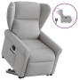 Sillón eléctrico reclinable elevable de tela gris nube by , Armchairs - Ref: Foro24-3303403, Price: 321,65 €, Discount: %