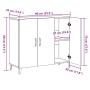 Aparador de madera de ingeniería envejecido 90x34x80 cm von , Sideboards - Ref: Foro24-856892, Preis: 103,82 €, Rabatt: %