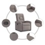 Sillón reclinable elevable tela gris taupe by , Armchairs - Ref: Foro24-3303261, Price: 271,52 €, Discount: %