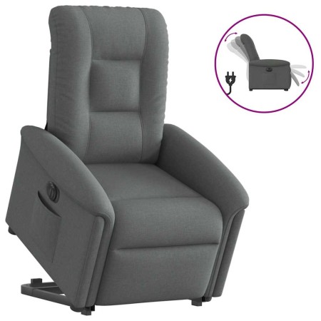 Sillón eléctrico reclinable elevable de tela gris oscuro de , Sillones - Ref: Foro24-3303275, Precio: 308,20 €