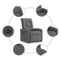 Sillón eléctrico reclinable elevable de tela gris oscuro de , Sillones - Ref: Foro24-3303275, Precio: 308,20 €