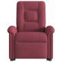 Sillón eléctrico reclinable elevable de tela rojo tinto