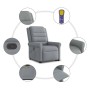 Sillón de masaje reclinable de pie de tela gris claro by , Armchairs - Ref: Foro24-3303324, Price: 283,91 €, Discount: %