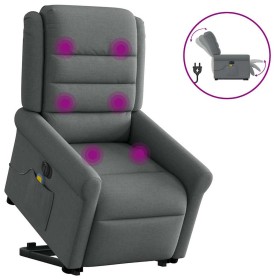 Sillón de masaje eléctrico reclinable elevable tela gris oscuro de , Sillones - Ref: Foro24-3303345, Precio: 312,28 €, Descue...