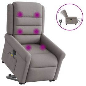 Sillón de masaje eléctrico reclinable elevable tela taupé de , Sillones - Ref: Foro24-3303351, Precio: 342,42 €, Descuento: %