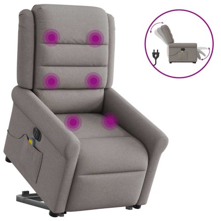 Sillón de masaje eléctrico reclinable elevable tela taupé von , Sessel - Ref: Foro24-3303351, Preis: 342,42 €, Rabatt: %