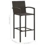 Muebles de bar de jardín 7 pzas ratán PE reposabrazos marrón by vidaXL, Garden sets - Ref: Foro24-3064813, Price: 470,24 €, D...