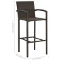 Muebles de bar de jardín 7 pzas ratán PE reposabrazos marrón by vidaXL, Garden sets - Ref: Foro24-3064813, Price: 479,75 €, D...