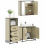Set de muebles de baño 3 pzas madera contrachapada roble Sonoma de , Muebles de baño - Ref: Foro24-3301006, Precio: 213,06 €,...
