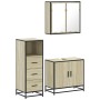 Set de muebles de baño 3 pzas madera contrachapada roble Sonoma de , Muebles de baño - Ref: Foro24-3301006, Precio: 213,06 €,...