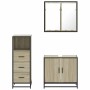 Set de muebles de baño 3 pzas madera contrachapada roble Sonoma de , Muebles de baño - Ref: Foro24-3301006, Precio: 213,06 €,...