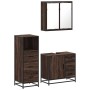 Set de muebles baño 3 pzas madera contrachapada roble marrón von , Badezimmermöbel - Ref: Foro24-3301019, Preis: 246,26 €, Ra...