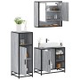 Set de muebles de baño 3 pzas madera contrachapada gris sonoma by , Bathroom furniture - Ref: Foro24-3300998, Price: 228,71 €...