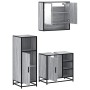 Set de muebles de baño 3 pzas madera contrachapada gris sonoma by , Bathroom furniture - Ref: Foro24-3300998, Price: 228,71 €...