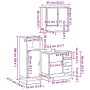 Set de muebles de baño 3 pzas madera contrachapada gris sonoma by , Bathroom furniture - Ref: Foro24-3300998, Price: 228,71 €...