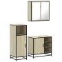 Set de muebles de baño 3 pzas madera contrachapada roble Sonoma by , Bathroom furniture - Ref: Foro24-3300966, Price: 211,37 ...