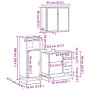 Set de muebles de baño 3 pzas madera contrachapada gris sonoma von , Badezimmermöbel - Ref: Foro24-3300958, Preis: 248,01 €, ...