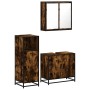 Set de muebles baño 3 pzas madera contrachapada roble ahumado von , Badezimmermöbel - Ref: Foro24-3300947, Preis: 200,53 €, R...