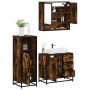 Set de muebles baño 3 pzas madera contrachapada roble ahumado von , Badezimmermöbel - Ref: Foro24-3300987, Preis: 240,72 €, R...