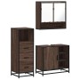 Set de muebles baño 3 pzas madera contrachapada roble marrón von , Badezimmermöbel - Ref: Foro24-3301059, Preis: 240,04 €, Ra...