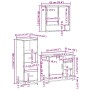Set de muebles baño 3 pzas madera contrachapada roble marrón von , Badezimmermöbel - Ref: Foro24-3301059, Preis: 240,04 €, Ra...