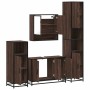 Set de muebles baño 4 pzas madera contrachapada roble marrón by , Bathroom furniture - Ref: Foro24-3301224, Price: 409,77 €, ...