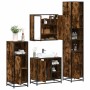 Set de muebles baño 4 pzas madera contrachapada roble ahumado von , Badezimmermöbel - Ref: Foro24-3301207, Preis: 415,49 €, R...