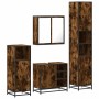 Set de muebles baño 4 pzas madera contrachapada roble ahumado von , Badezimmermöbel - Ref: Foro24-3301207, Preis: 415,49 €, R...