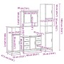 Set de muebles baño 4 pzas madera contrachapada roble ahumado de , Muebles de baño - Ref: Foro24-3301232, Precio: 456,96 €, D...