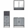 Set de muebles de baño 3 pzas madera contrachapada gris sonoma de , Muebles de baño - Ref: Foro24-3301038, Precio: 231,42 €, ...