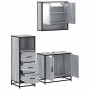 Set de muebles de baño 3 pzas madera contrachapada gris sonoma de , Muebles de baño - Ref: Foro24-3301038, Precio: 231,42 €, ...