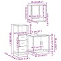 Set de muebles de baño 3 pzas madera contrachapada gris sonoma de , Muebles de baño - Ref: Foro24-3301038, Precio: 231,42 €, ...