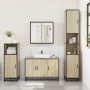 Set de muebles de baño 3 pzas madera contrachapada roble Sonoma von , Badezimmermöbel - Ref: Foro24-3300951, Preis: 219,42 €,...