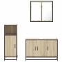 Set de muebles de baño 3 pzas madera contrachapada roble Sonoma von , Badezimmermöbel - Ref: Foro24-3300951, Preis: 219,42 €,...